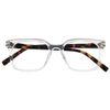 OPULIZE KOI Reading Glasses - Large Rectangular Frame - Clear - Mens Womens - Spring Hinges - R50-C - +1.50