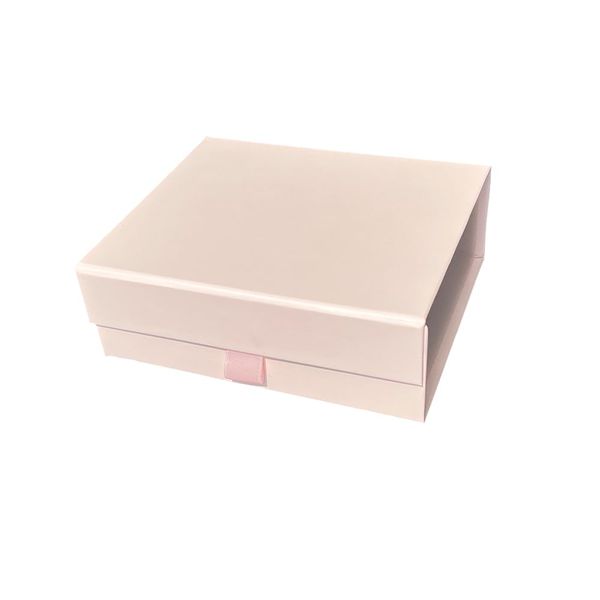 Thepaperbagstore Light Pink Luxury Magnetic Gift Box - Easy Assembly Magnetic Closure/Lid Proposal Boxes - Suitable Gift Box for Weddings, Bridal Showers, and More - 140x120x50mm