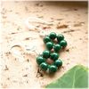 Malachite Circle Earrings Natural Stone Power Stone