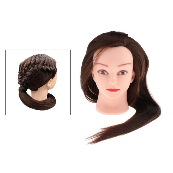 24.8inch Cosmetology Mannequin Head Hairdresser Training Head Brown