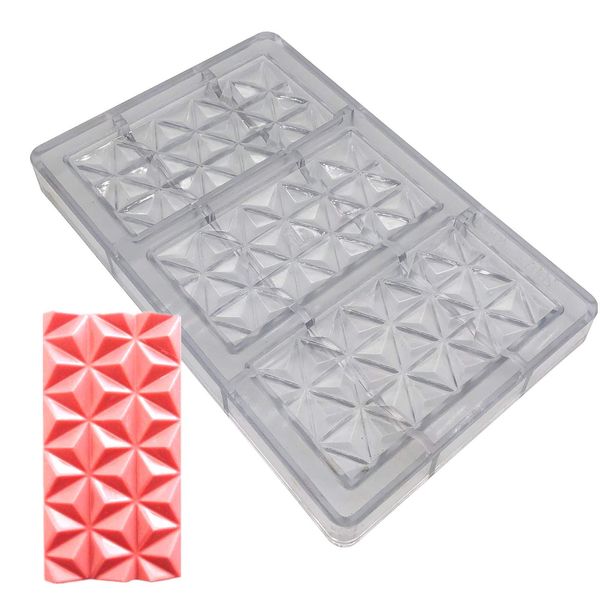 Goldbaking Polycarbonate Pyramidal Bar Chcoolate Mold Large Poly-carbonate Candy Mould