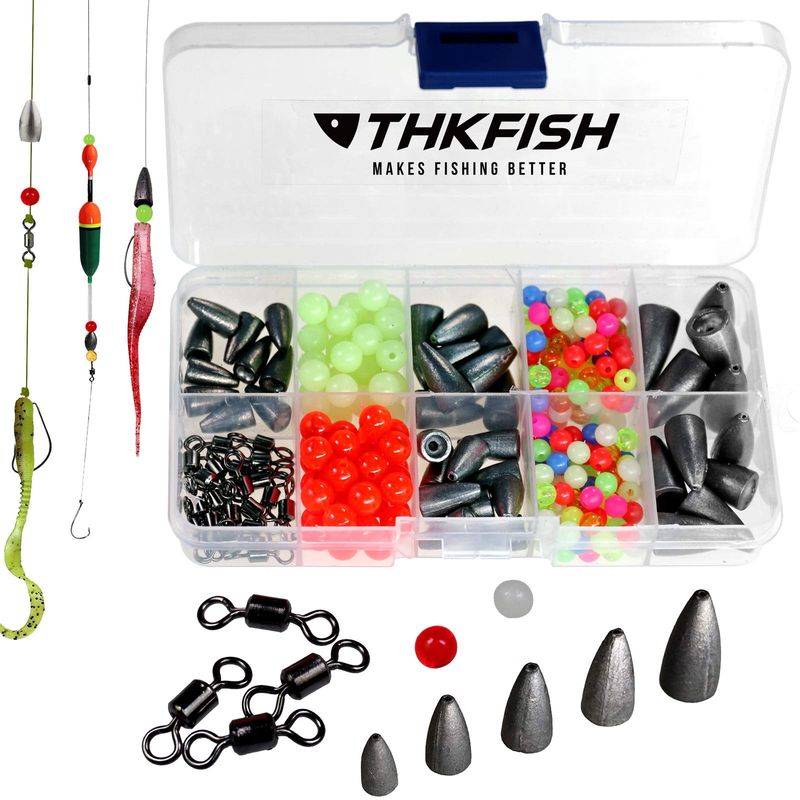 THKFISH Texas & Carolina Fishing Rig - Bullet-Weights, Sinkers, Hooks ...