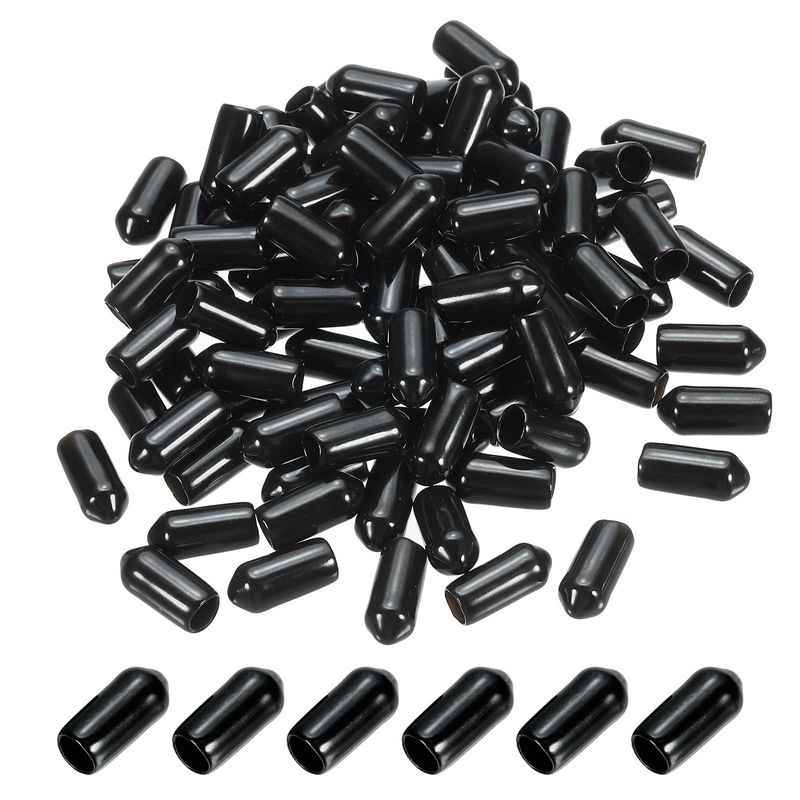 PATIKIL 5.5mm Vinyl Rubber Caps, Pack of 150 Flexible Screw Covers Caps ...