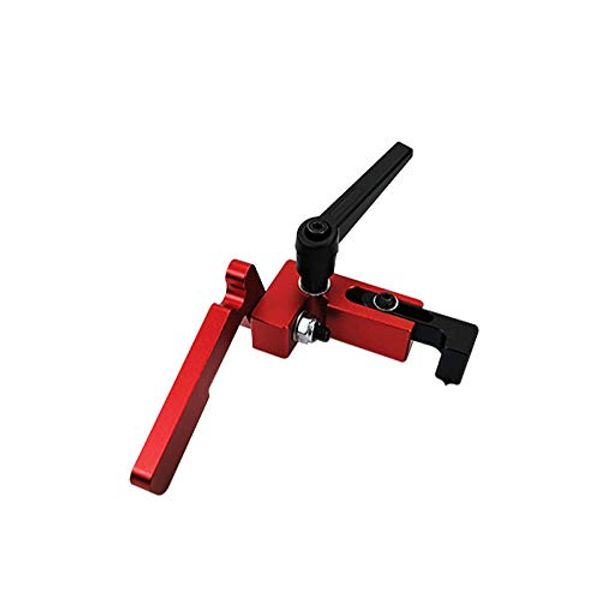 CarAngels Wood Shoot Dedicated Limiter, Red Miter Truck Positioning T-Track Stopper for Table Saw (75 Type Miter Truck)