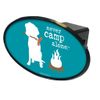 Never Camp Alone 3D Polyurethane Domed Plastic Hitch Cover Car-SUV 2" Receiver