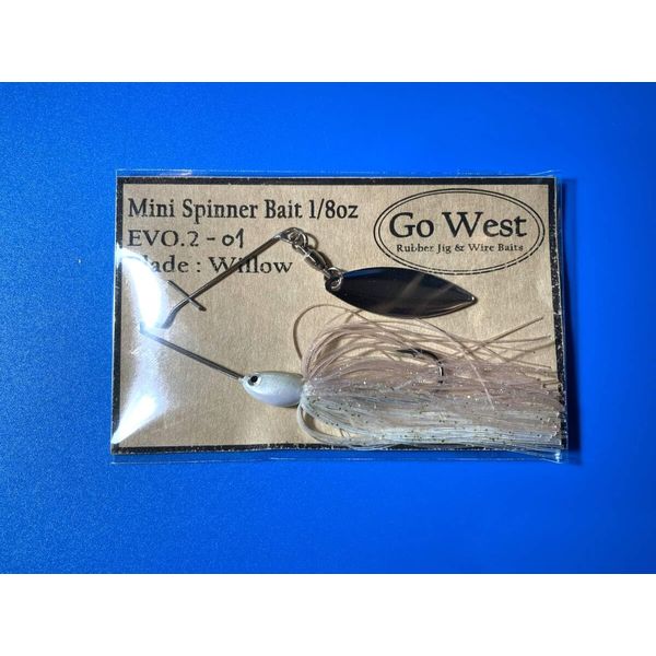 Evo.2-01 GoWest Mini Spinner Bait 1/8oz (Willow Leaf Blade) Premium Chrome