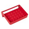 Hutzler Draining Soap and Sponge Tray, Red 5.25" x 4"