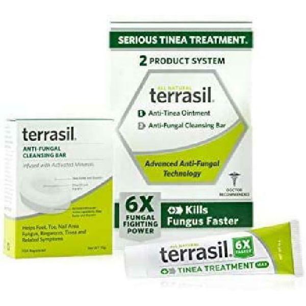 Terrasil Tinea Treatment 2-Product Ointment and Cleansing Bar System with All-Na