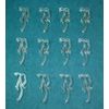 ONE DOZEN (12 each) ~ 1/2" MICRO Mini Blind DOUBLE SLAT Clear VALANCE CLIPS New!