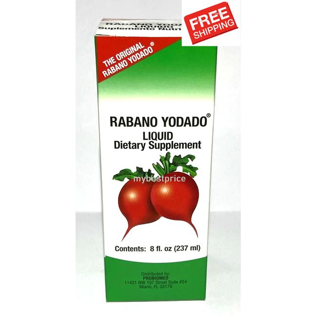 RADISH Yodado  Dietary Supplement, 8 fl oz  Rabano Yodado liquido