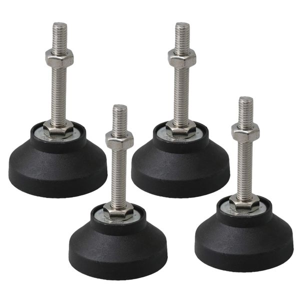 CNBTR Adjustable Furniture Glides 50mm Dia Table Desk Leveling Foot Leg M8 Pack of 4