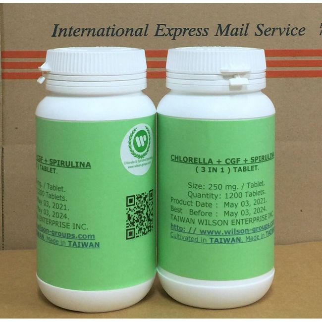 (3 in 1) Nutrition (Chlorella + C.G.F + Spirulina) tablets: Taiwan Factory No.1.