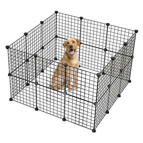 32 Panels Tall Dog/Rabbit Playpen Large Crate Fence Pet Play Pen Exercise Cage