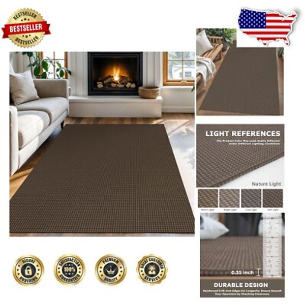 Elegant 4x6 Rubber Backed Rug - Braided Cotton for Stylish Living Rooms