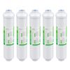 5 Pack Inline Post Carbon Water Filter 1/4" Quick Connector Fridge Ice-maker 