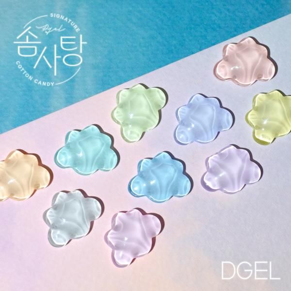 Go Nail / Diesel Signature Cotton Candy Pastel Gel 10-piece Set (+Chart Board / Glitter Mixer 30ml)