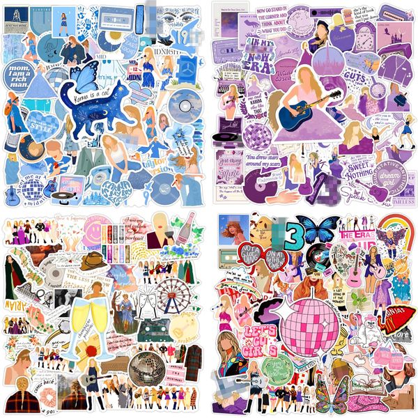 200pcs Popular Music Stickers for Adult, Music Stickers 2.5"-3.5" Waterproof Vinyl Stickers for Water Bottles, Laptop, Phone, Party Favors