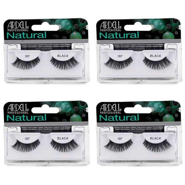 Ardell False Eyelashes #107 Black (4 Pack)