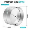 2 Pcs 6 Inch Draft Blocker Backdraft Damper Duct Draft Stopper One-Way Airflow Ducting Insert Backflow Preventer Inline Fan Vent Deflector