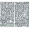 Artemio 300-Piece Glitter Alphabet, Black