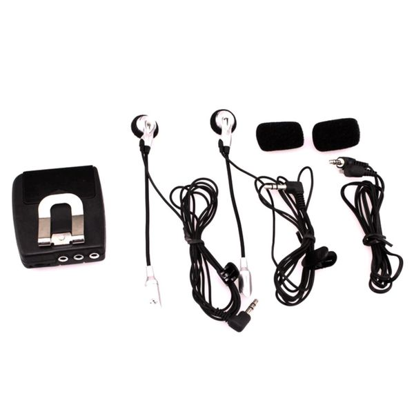 Portable Audio Wired Headset Kit Helmet Wired Walkie Talkie Plastic Motorcycle Headset Intercom Host
