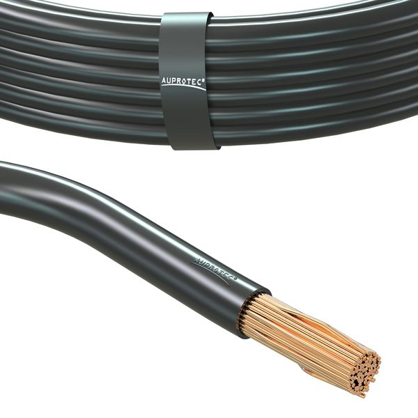 AUPROTEC 1m Fahrzeugleitung 16 mm² Kfz Kabel Fly Stromkabel: schwarz, 1 m Meter