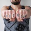 Knuckles Old Letters - Temporary Tattoo / Knuckles Temporary Tattoo