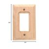 Amerelle Baker Single Rocker Unfinished Wood Wallplate
