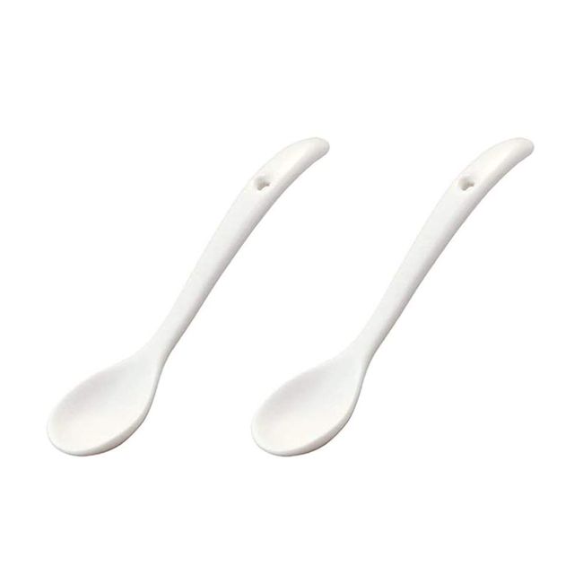 Mori Shuyaki Spoons, Small, 2 Pieces, White