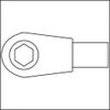 HAZET 6408 46.5 mm Hexagon Profile Insert Reversible Ratchet for Bits - Chrome-Plated