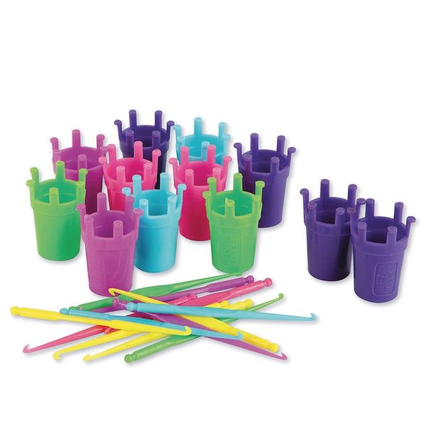 Pepperell Braiding EZ Looper Weaving Tool Sets. Kids & Adults Can Easily Make Basic to Advanced Stretch Band Jewelry, Set Includes 12 Tools, 12 Hooks and Instructions. Plastic.