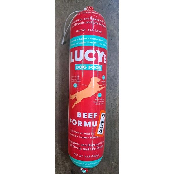 Lucy Pet Beef Formula Dog Food Roll 4 lb