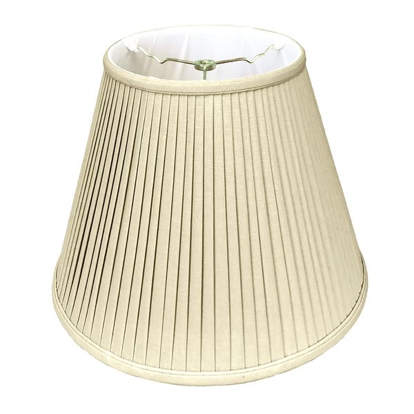 Royal Designs BS-728-12LNTP deep Empire Side Pleat Basic Lamp Shade, Linen/Taupe 6 x 12 x 9.25