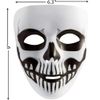 (BOX6) Adult Plastic Black & Bone Horror Skull Mask
