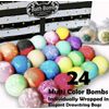 Bath Bombs Gift Set Of 24 Luxury Aromatherapy Bath Bombs Individually Wrapped