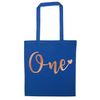 Flox Creative Blue Tote Bag Rose Gold One