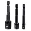 GIONAR 6PCS Impact Socket Adapter Set, 1/4, 1/2, 3/8 Inch Impact Driver Socket Adapter Conversion Kit, Drill Socket Adaptor for Wrench & Hand Tools, Impact Socket Adapter Set for Daily Use