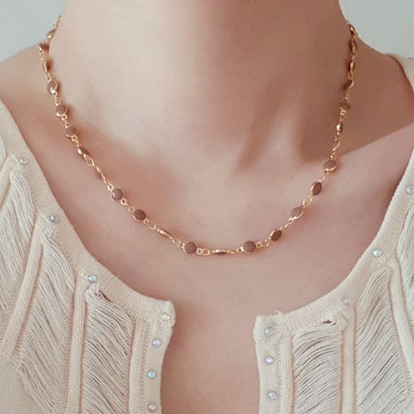 [Free Shipping] Mutemk Layered Chain Choker Pendant Necklace (2 colors)