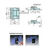 Sourcingmap 43mmx36mm 4 Countersunk Holes Adjustable Torque Position Control Hinge Black