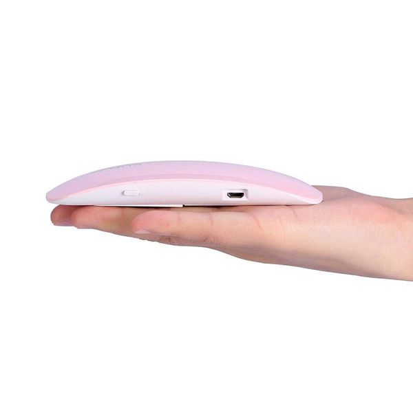 2 Colors Nail Dryer, Nail Curing Lamp, Portable Nail Lamp Manicure Tool 6w Leds with Timer Setting Auto Sensor Manicure Pedicure Gel Nail Starter Kit for Gel Nail Polish (pink)