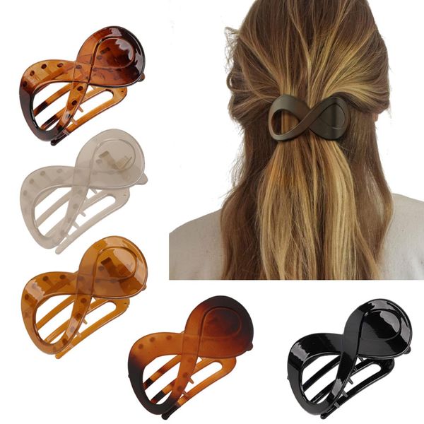 ChAusa 5 Stück Französisch Haarspangen, Dickes Matt Haarspange, Dicke Vintage Haarspange für Damen, 8 förmiger Entenschnabelclip, für Frauen Dickes Haar und Dünnes Elegant Haar Accessoire