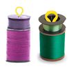 sourcing map 100pcs Bobbin Thread Holders Plastic Long Thread Spool Clamp Sewing Machine Accessories Thread Control Clamp for Organizing Thread Tails Prevent from Unwinding, Yellow