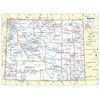 Cool Owl Maps Wyoming State Wall Map Poster Rolled 32"Wx24"H (Laminated)