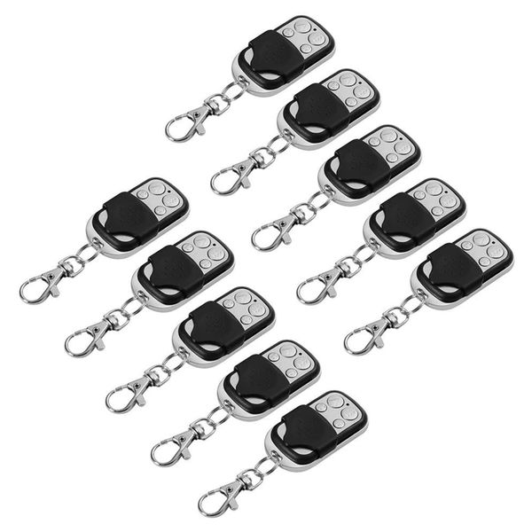 Fesjoy 10Pcs Electric Cloning Universal Gate Garage Door Opener Remote Control Fobs 433MHz Replacement Key Fob