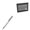 BoxWave Stylus Pen Compatible with Omron Basic Programable Terminal TW01B-V1 - DualTip Capacitive Stylus, Fiber Tip Disc Tip Capacitive Stylus Pen - Metallic Silver
