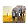Off The Wall Plates - Elephant Decorative Acrylic Electrical Cover - Triple Light Switch