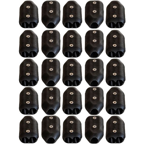 1/4 Inch E-Z-TY Reusable Rope Clamps - Twenty Five (25) Pack Size (Black)