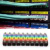 Digital Number Tube Wire Label Cable Marker Colorful Straps Coded Clip Plastic Cable 100PCS KCM-6MM 6square Microcomputer Device