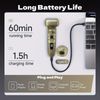 Electric Shaver with Digital Display, Metallic Gold Finish