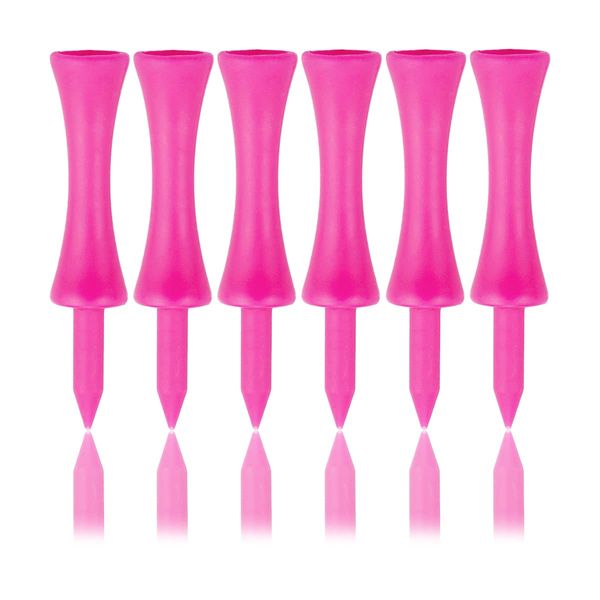 Zivisk Pink Golf Tees Plastic 57MM 100 Count Long Castle Golf Tees 2-1/4 inch